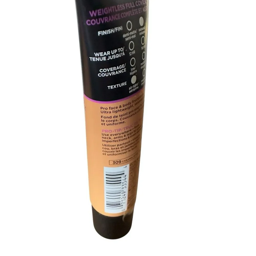 L'Oréal Infallible Total Cover Foundation 309 Caramel Beige 24hr Full Coverage